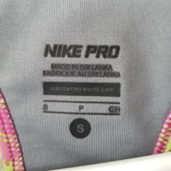 Nike Pro Sports Bra Lime Green & Pink Size Small. - Picture 6 of 6